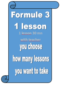 1 lesson with the teacher (30 minutes)